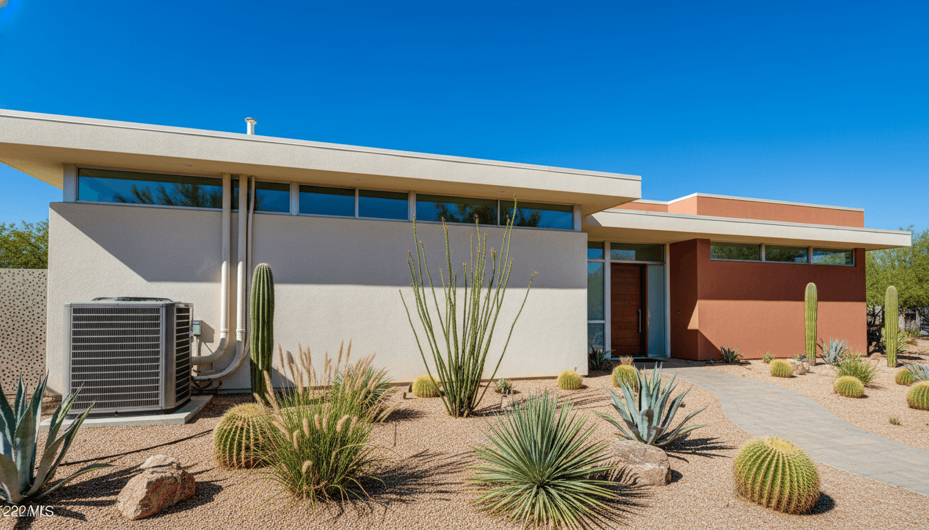 Modern Phoenix home with air conditioning system